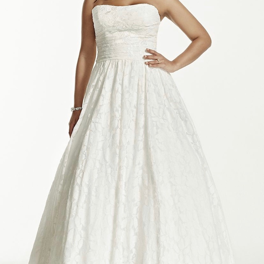 Wedding dress NWT Galina Strapless Gown Pockets